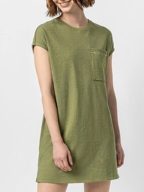 Lilla P Easy Pocket Tunic Dress in Dill